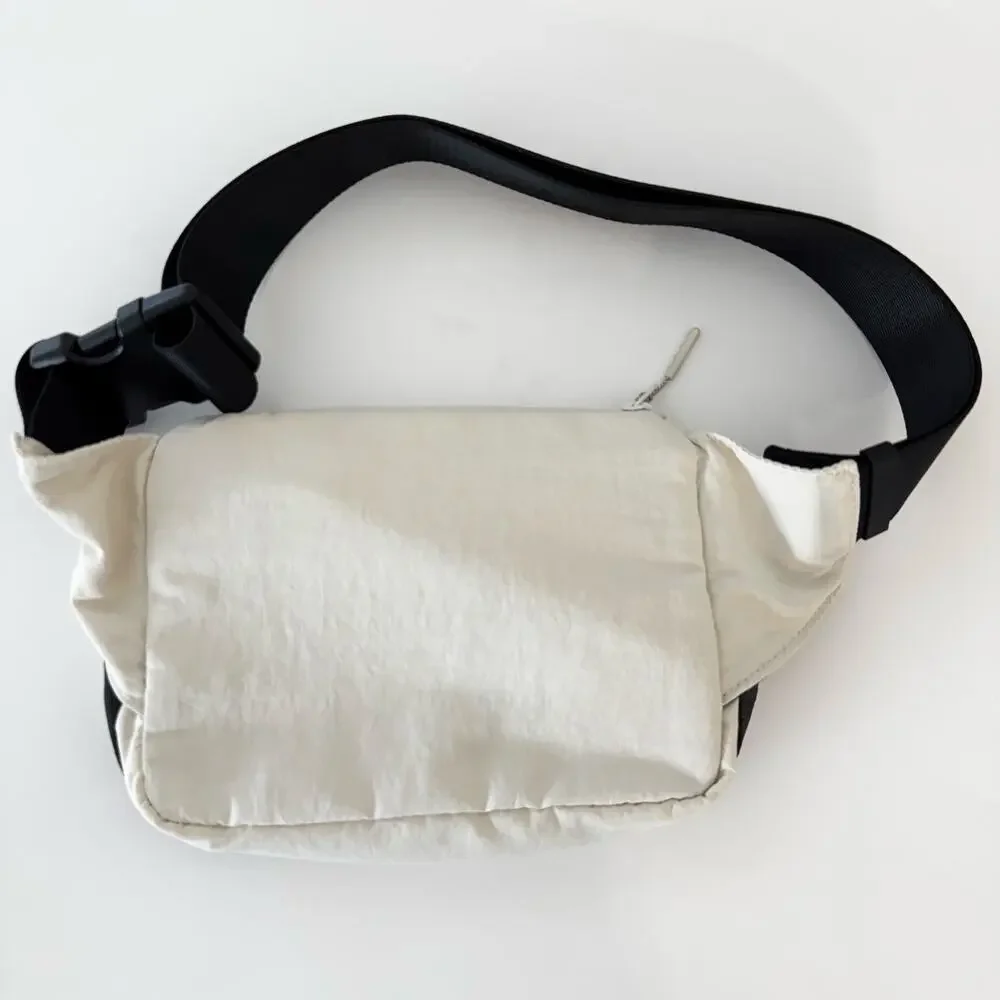 Lululemon Clean Lines Nylon Belt Bag 2L in White Opal